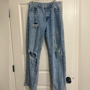 SHEIN Distressed Blue Jeans